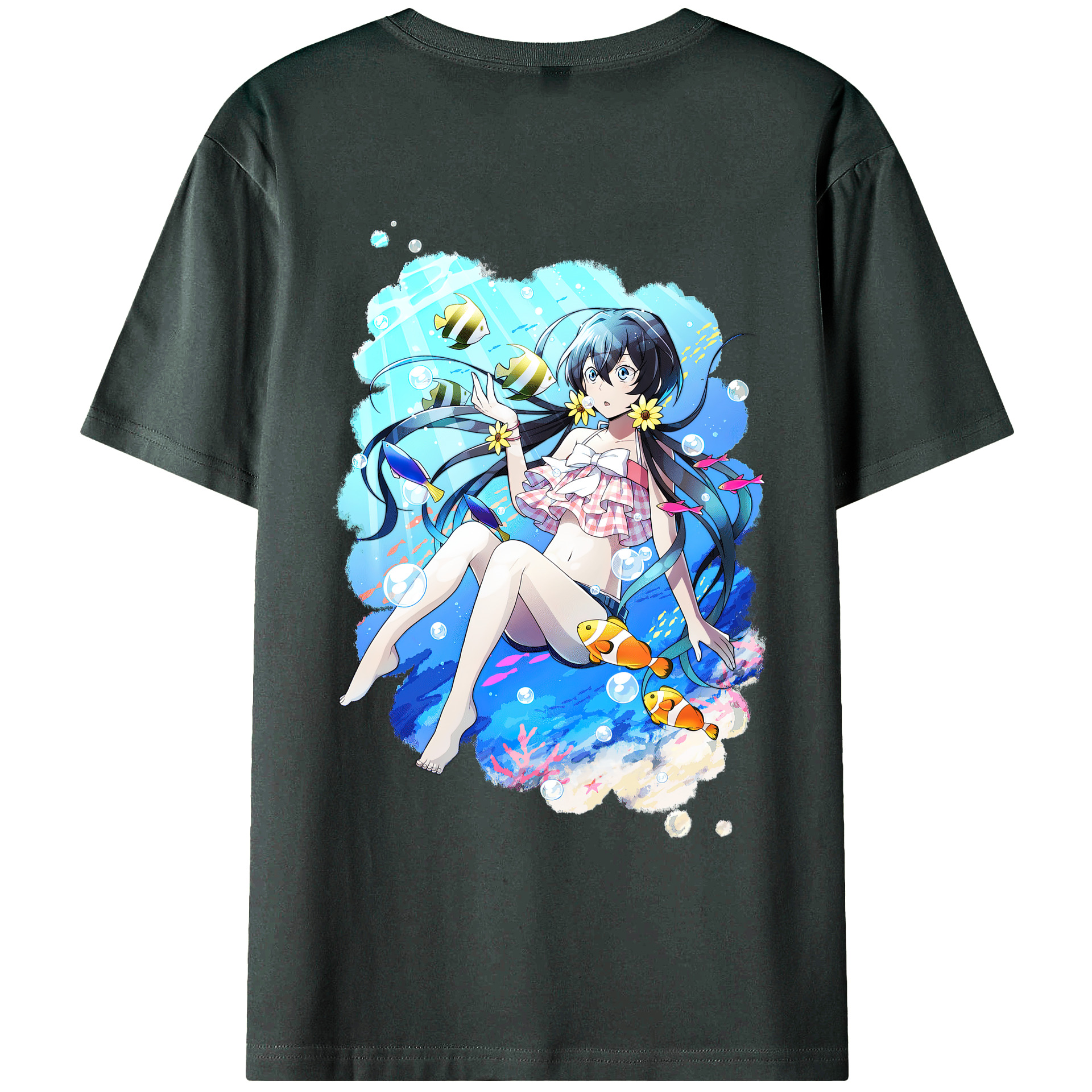 （画像用） 文豪ストレイドッグス Bungo Stray Dogs 綿100％ メンズ半袖Tシャツ（バックプリント） 通気性